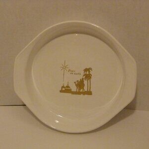 Corning Ware USA 1969 Rare Annual Holiday Series Gift Dish PEACE ON EARTH P-321